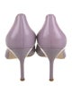 Carolina Herrera Leather Colorblock Pattern Pumps