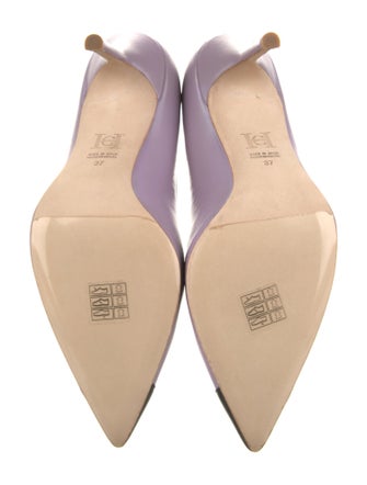Carolina Herrera Leather Colorblock Pattern Pumps