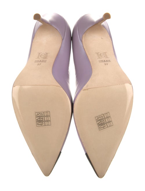 Carolina Herrera Leather Colorblock Pattern Pumps