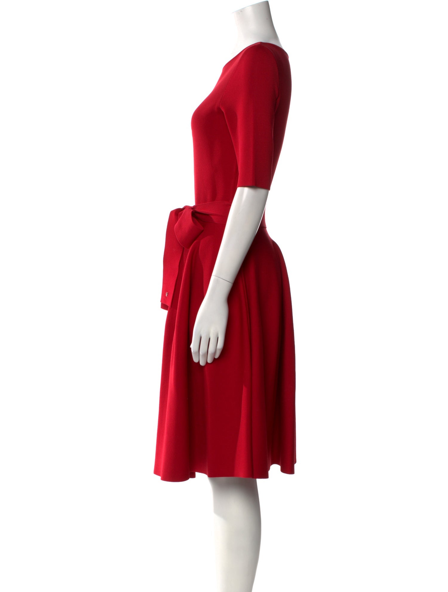 Carolina Herrera Bateau Neckline Midi Length Dress