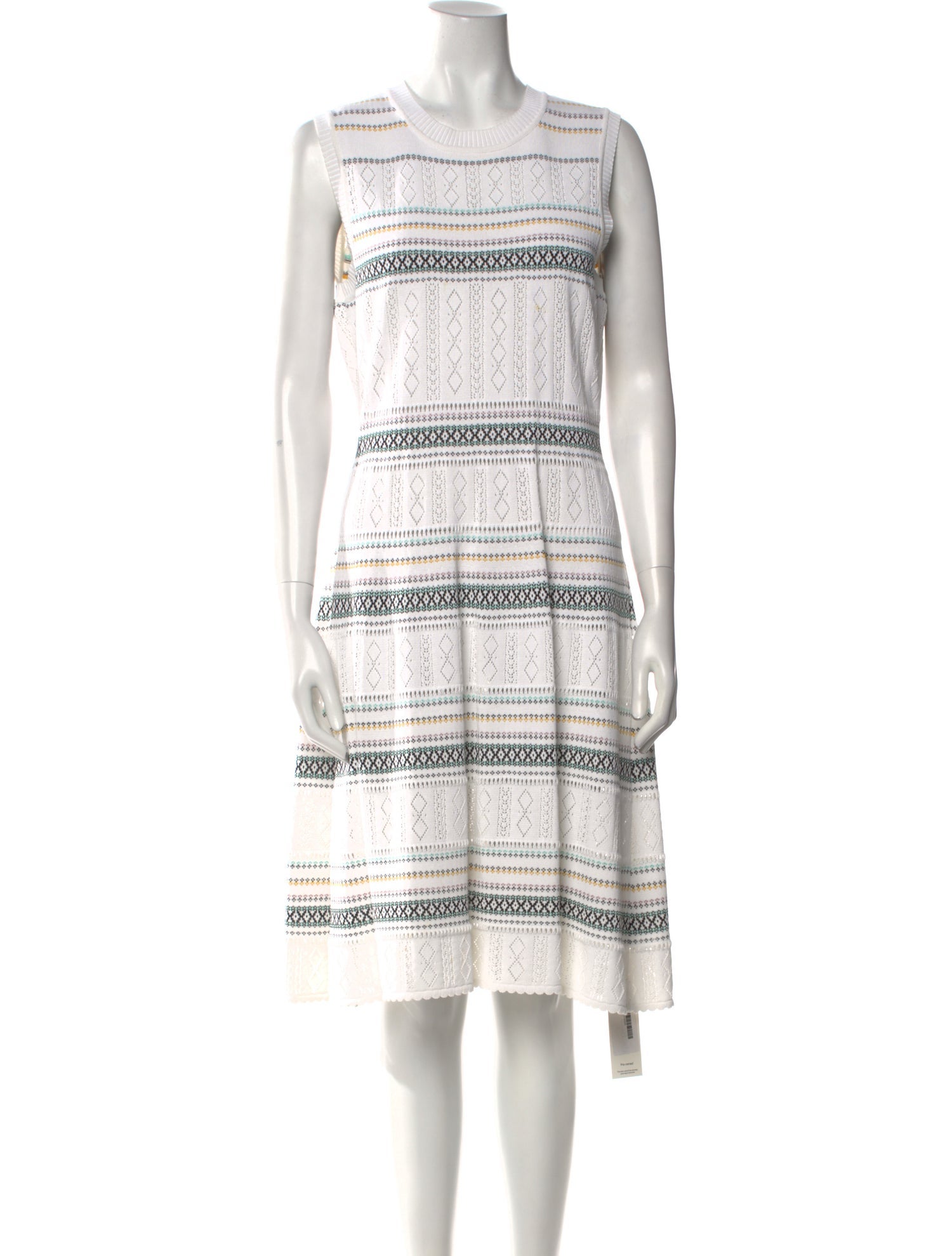 Carolina Herrera Striped Midi Length Dress