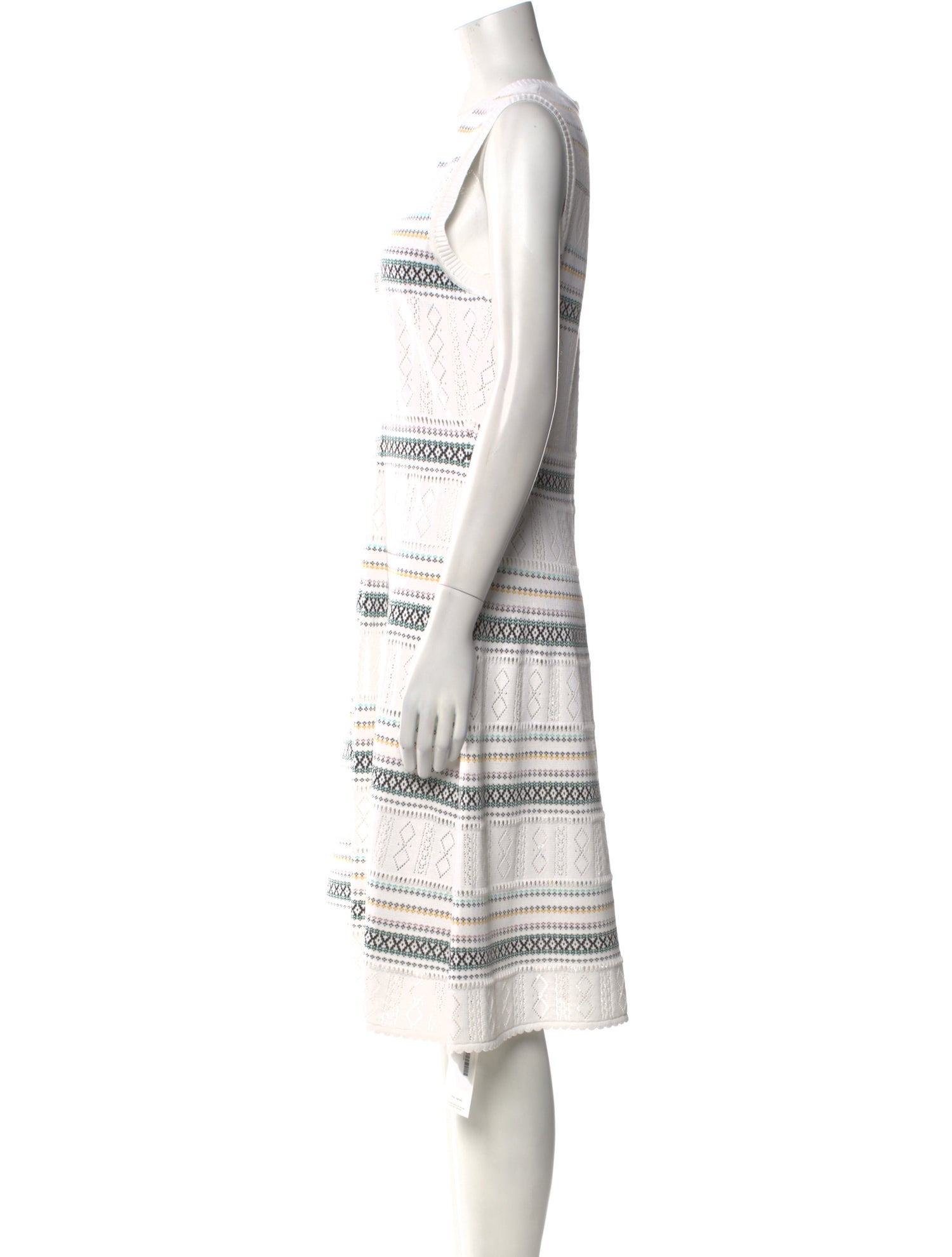 Carolina Herrera Striped Midi Length Dress