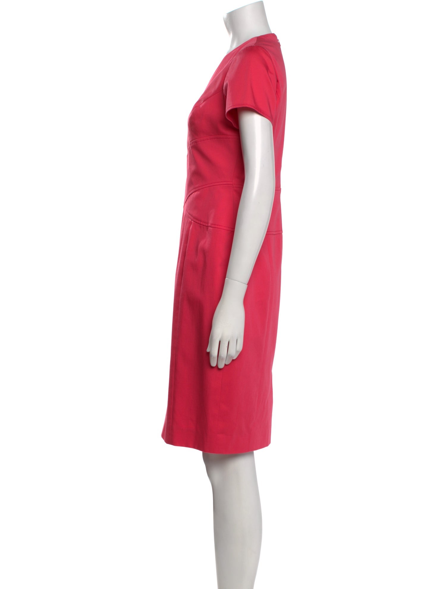 Carolina Herrera V-Neck Knee-Length Dress