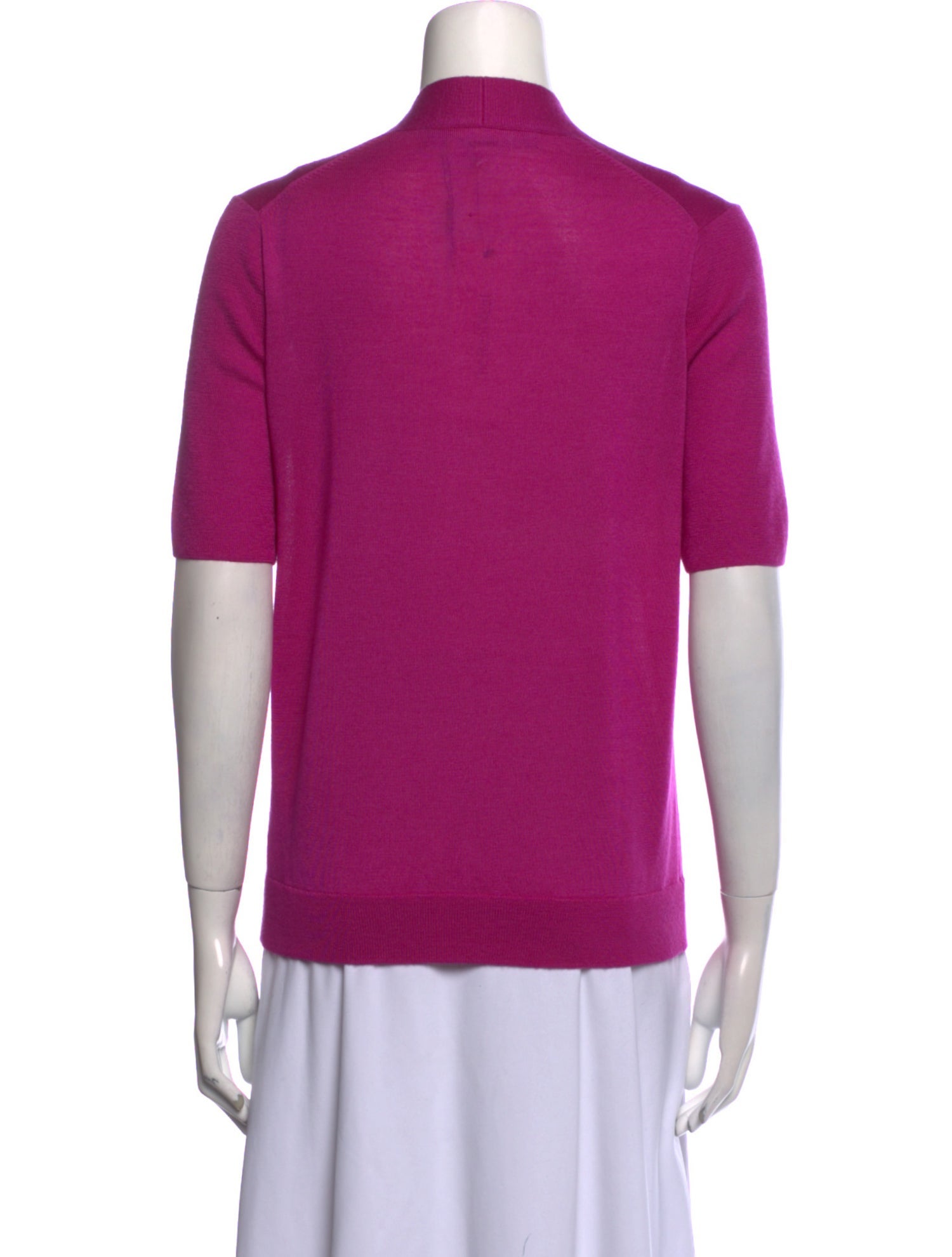 Carolina Herrera Silk V-Neck Polo