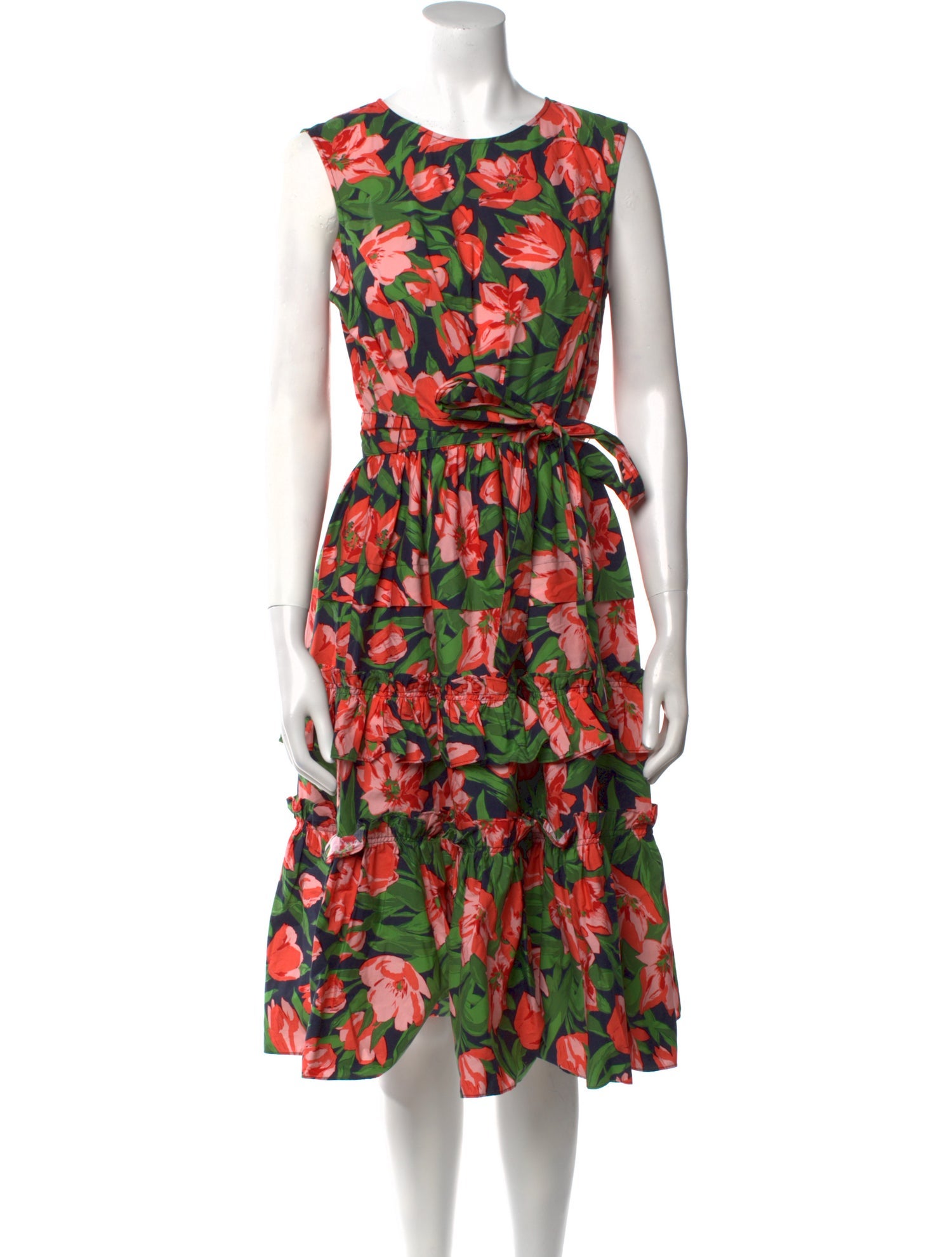 Carolina Herrera Floral Print Midi Length Dress