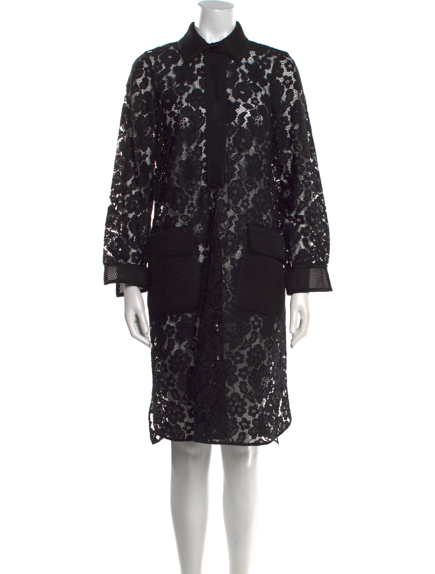 Carolina Herrera Lace Pattern Knee-Length Dress