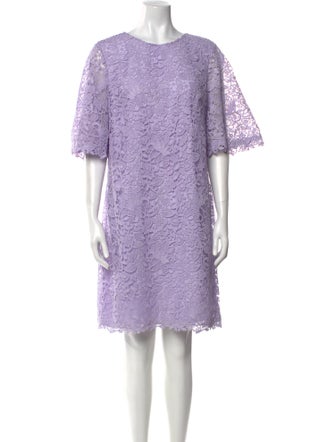 Carolina Herrera Lace Pattern Knee-Length Dress w/ Tags