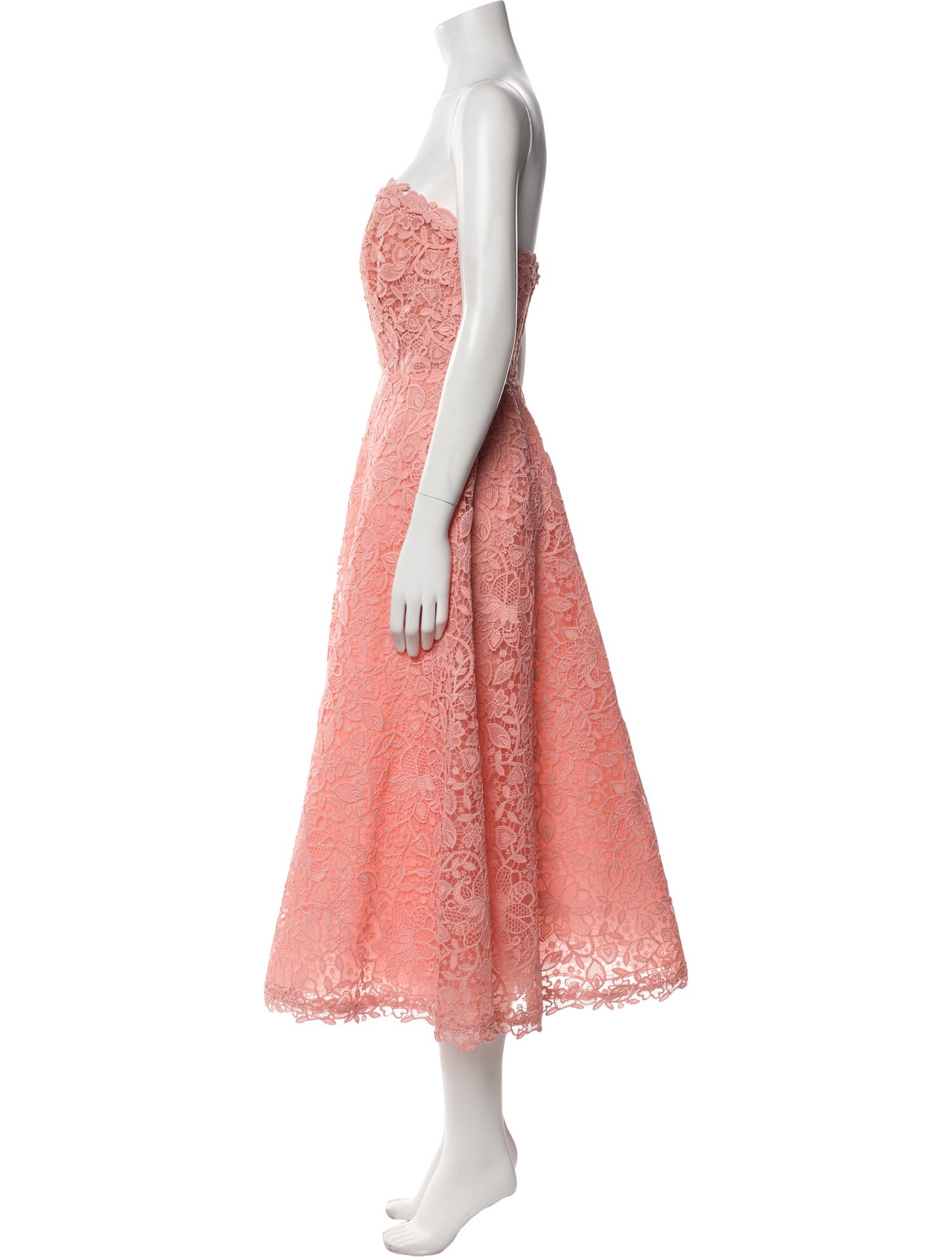 Carolina Herrera Lace Pattern Midi Length Dress w/ Tags