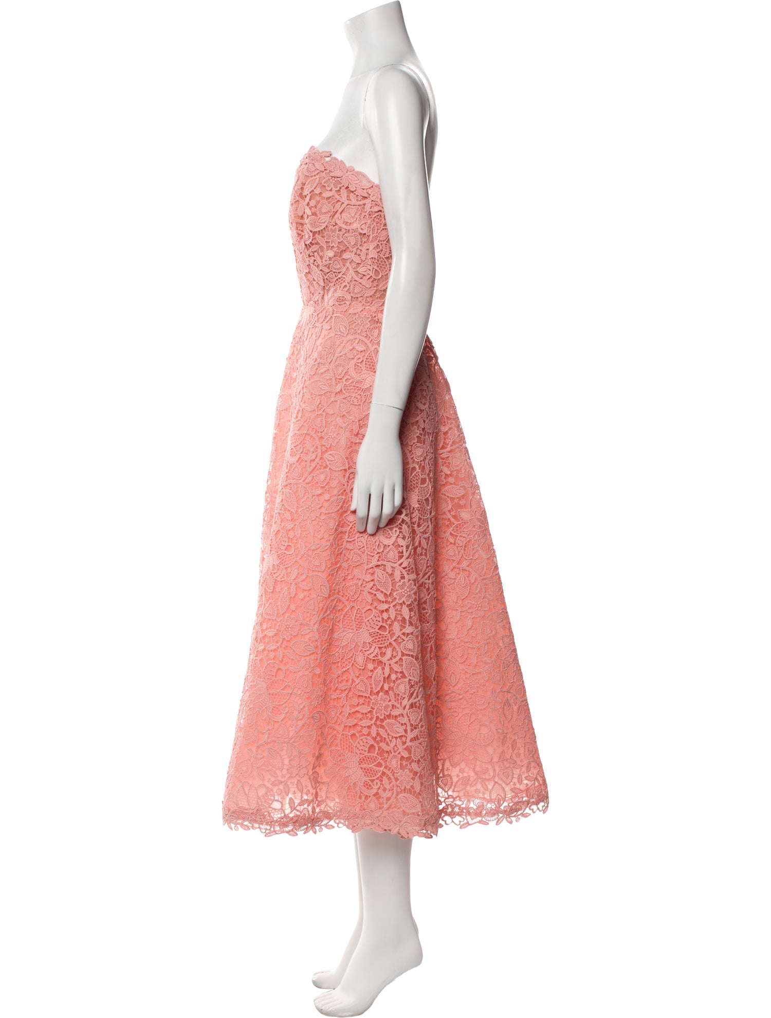 Carolina Herrera Lace Pattern Midi Length Dress w/ Tags