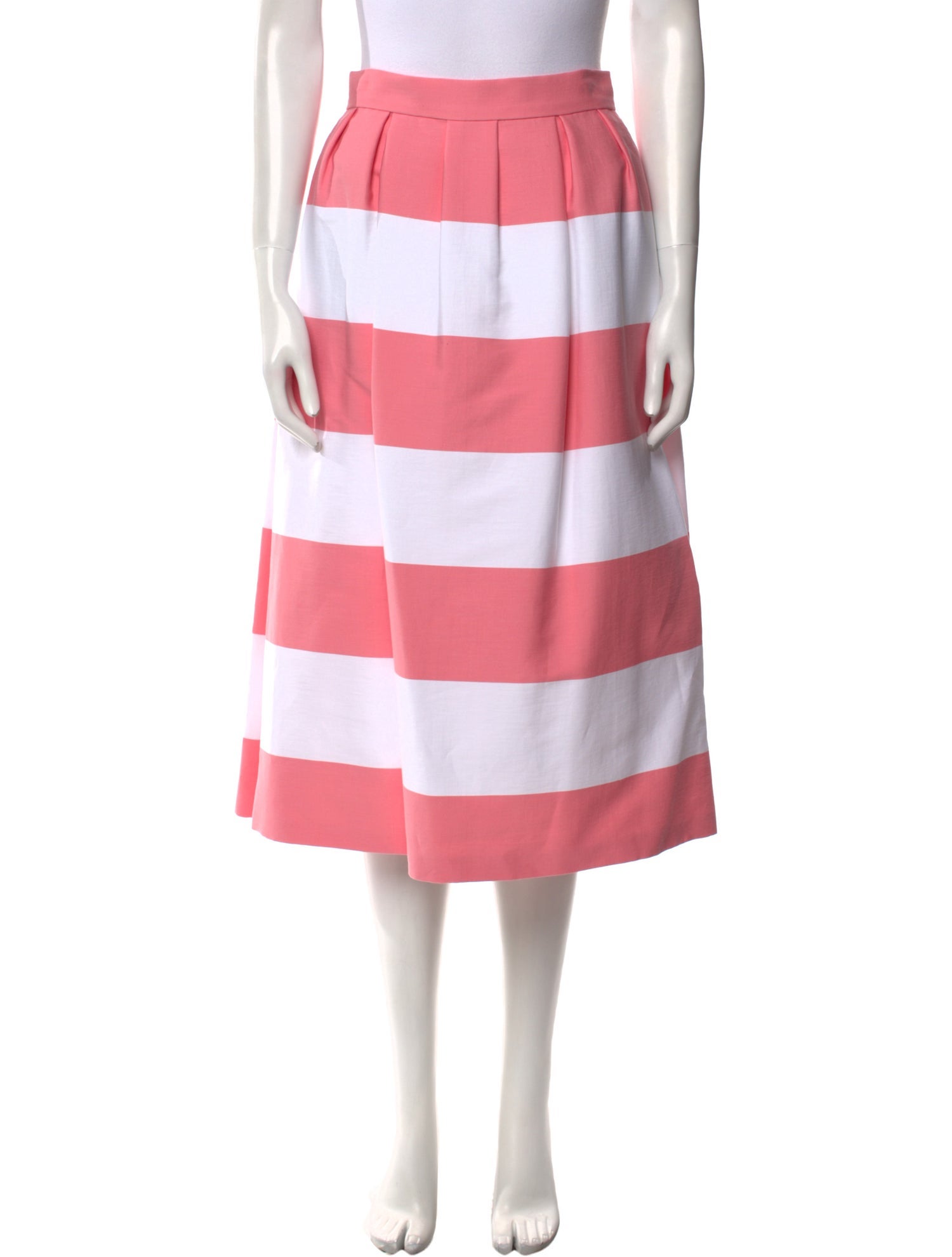 Carolina Herrera Striped Midi Length Skirt