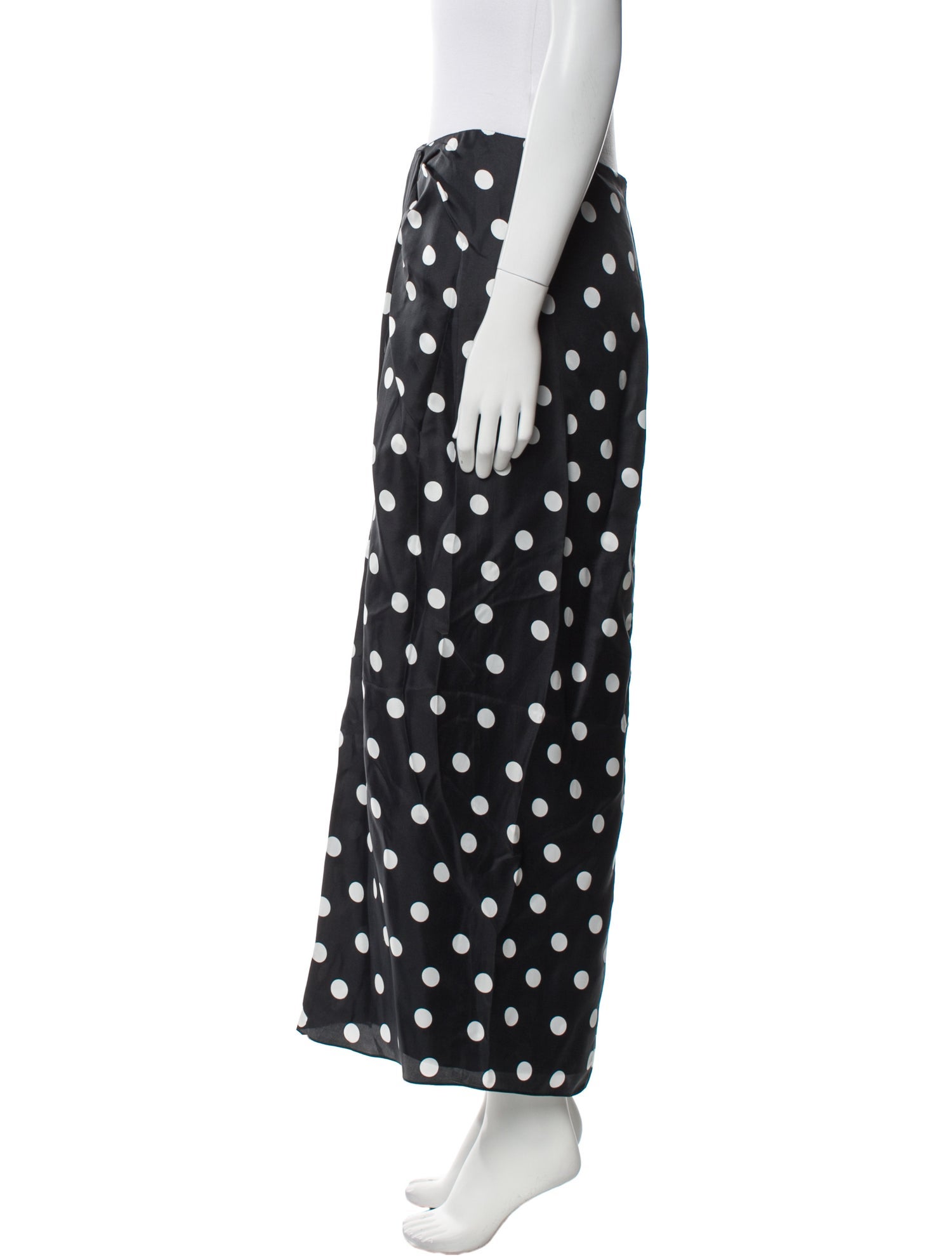 Carolina Herrera Polka Dot Print Midi Length Skirt