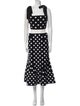 Carolina Herrera Polka Dot Print Skirt Set