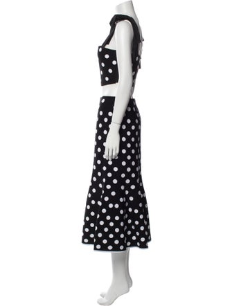 Carolina Herrera Polka Dot Print Skirt Set