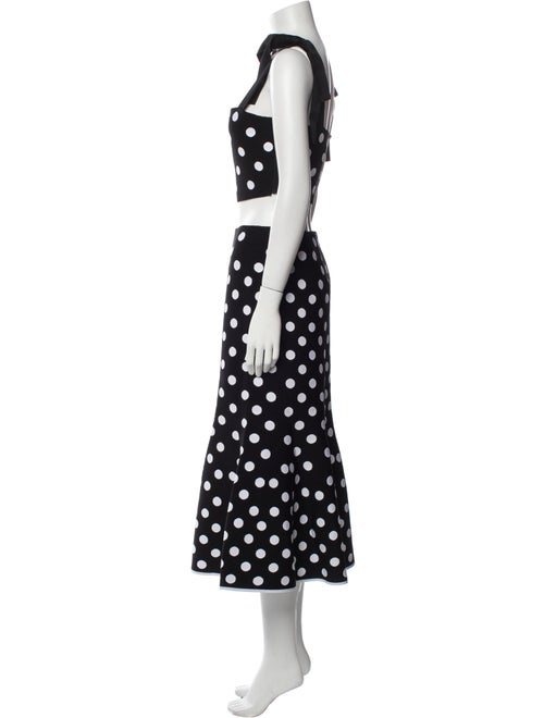 Carolina Herrera Polka Dot Print Skirt Set