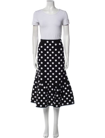 Carolina Herrera Polka Dot Print Skirt Set