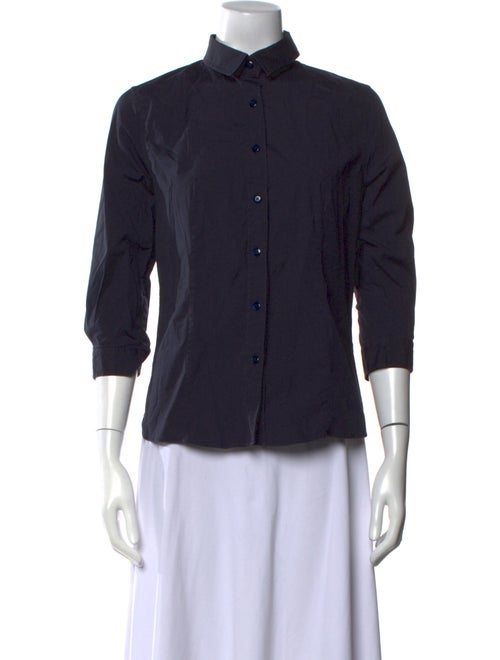 Carolina Herrera Three-Quarter Sleeve Button-Up Top