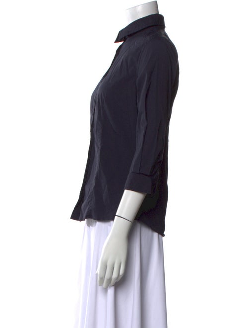 Carolina Herrera Three-Quarter Sleeve Button-Up Top