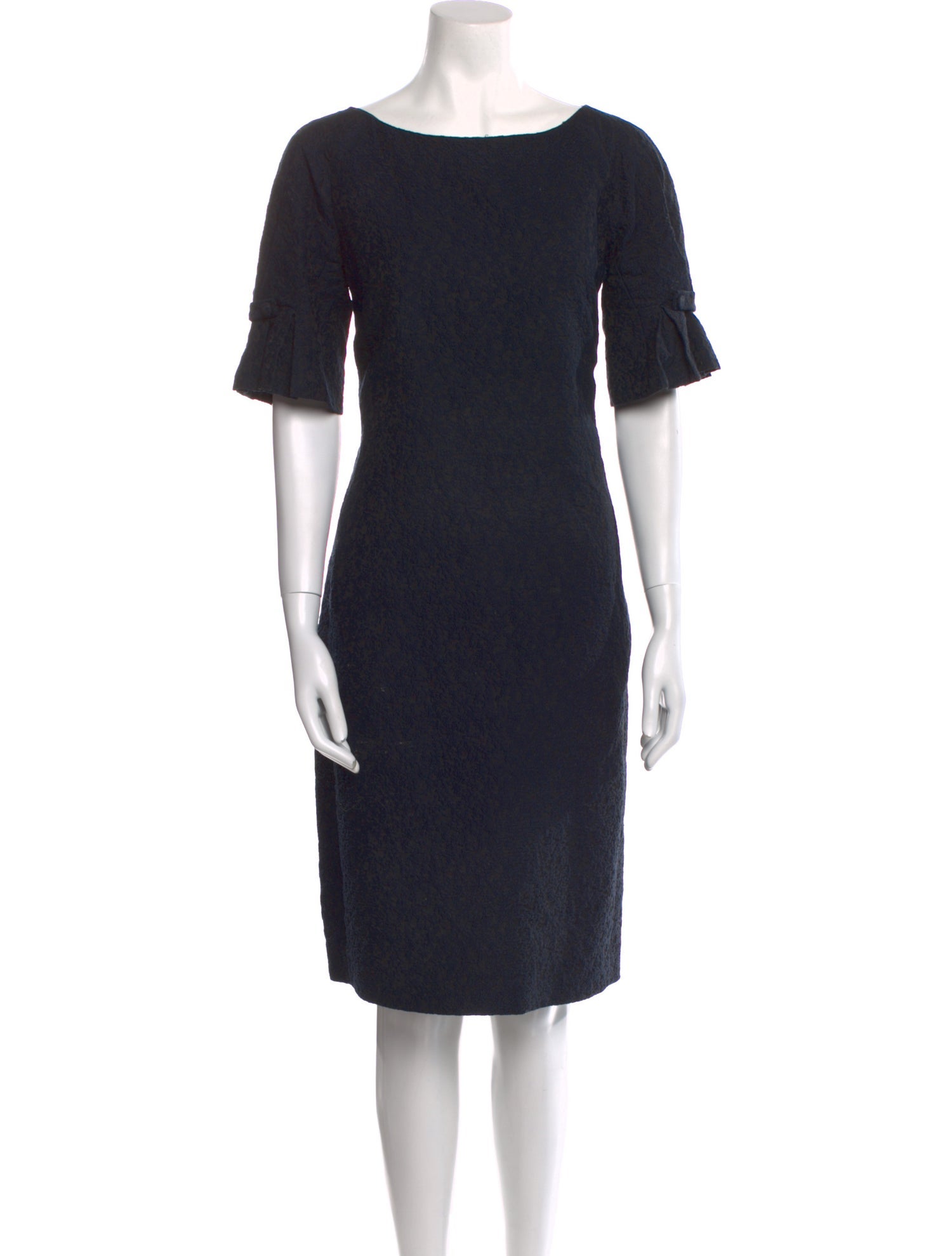 Carolina Herrera Bateau Neckline Knee-Length Dress