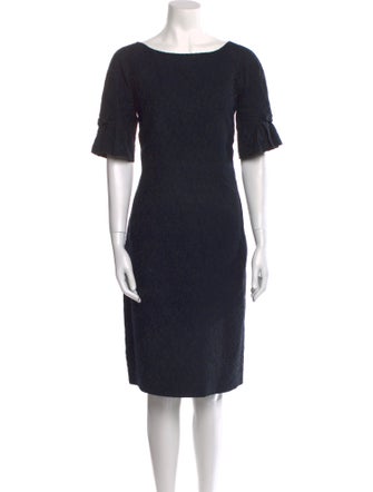 Carolina Herrera Bateau Neckline Knee-Length Dress