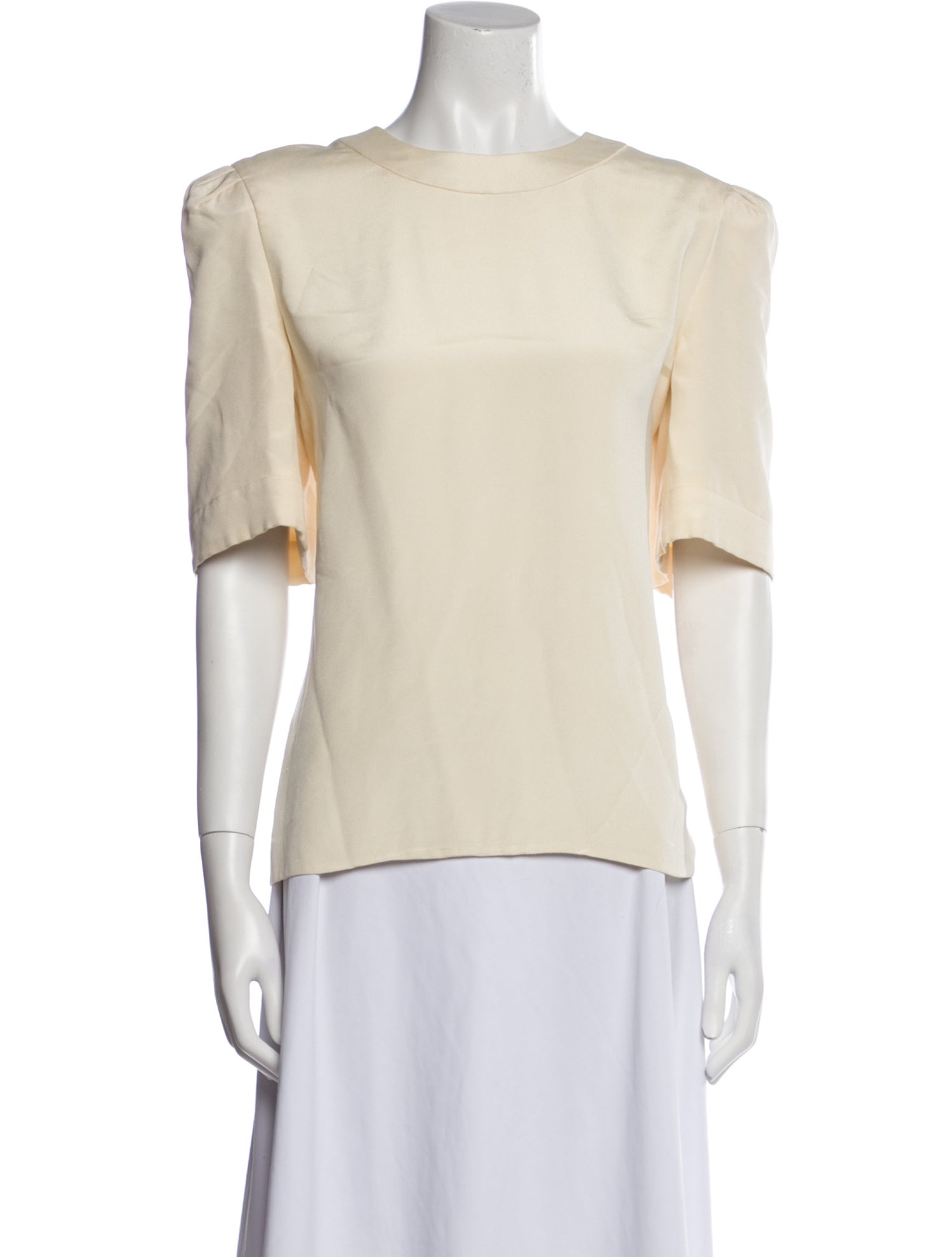 Carolina Herrera Silk Bateau Neckline Blouse