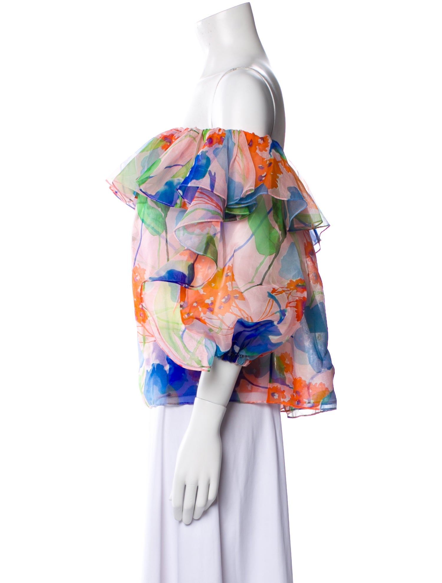 Carolina Herrera Silk Floral Print Blouse