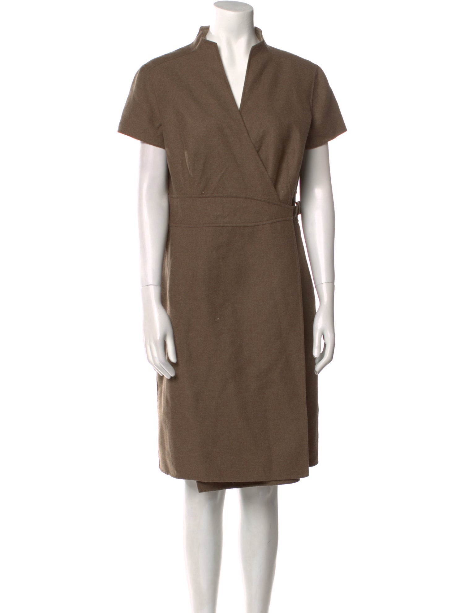 Carolina Herrera Lambskin Knee-Length Dress