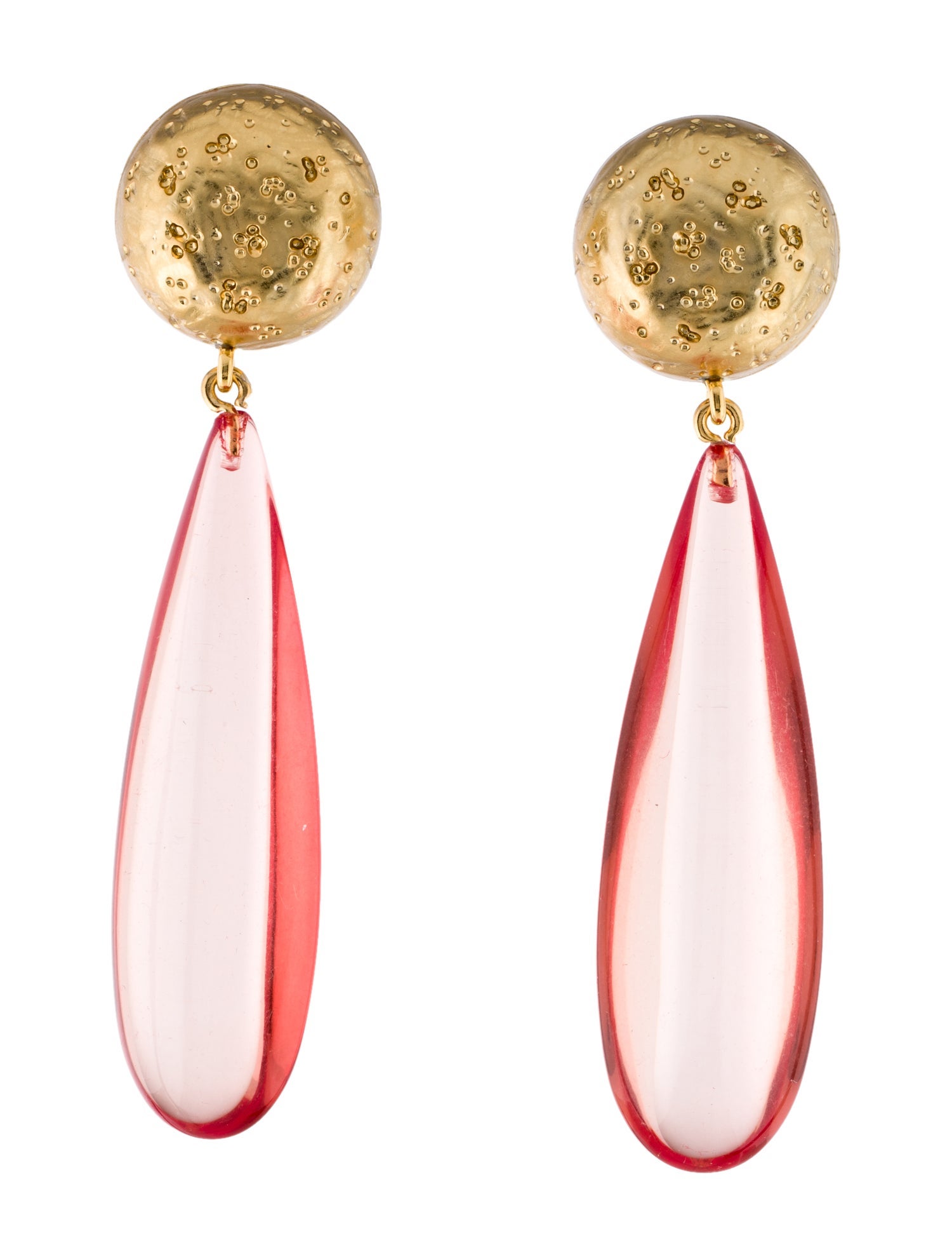 Carolina Herrera Acrylic Tear Drop Earrings