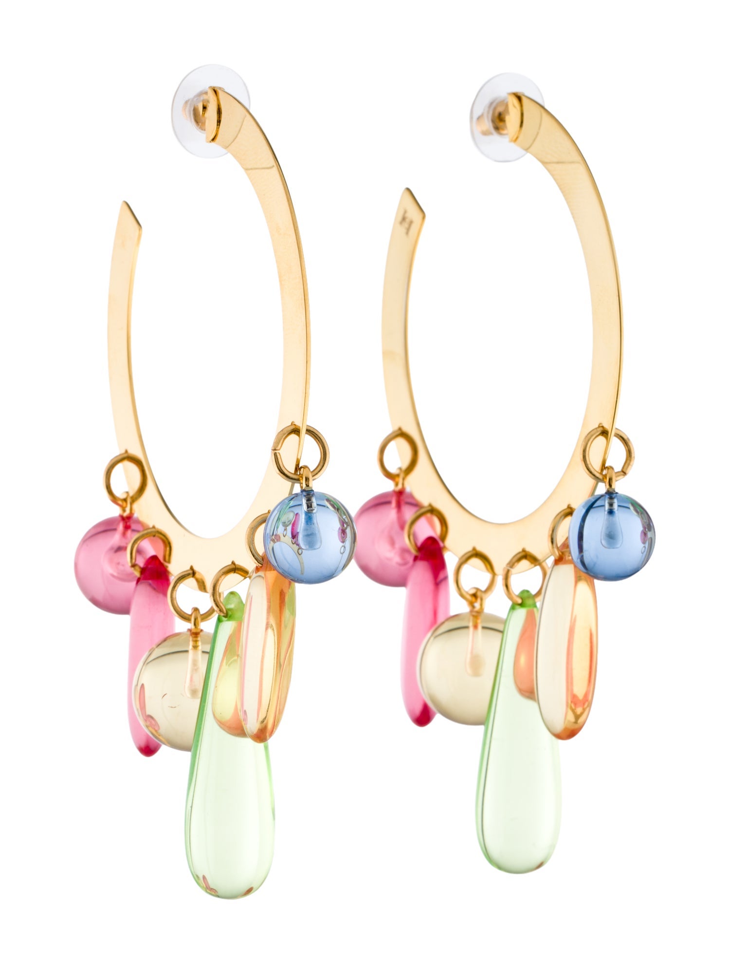Carolina Herrera Beaded Hoop Earrings