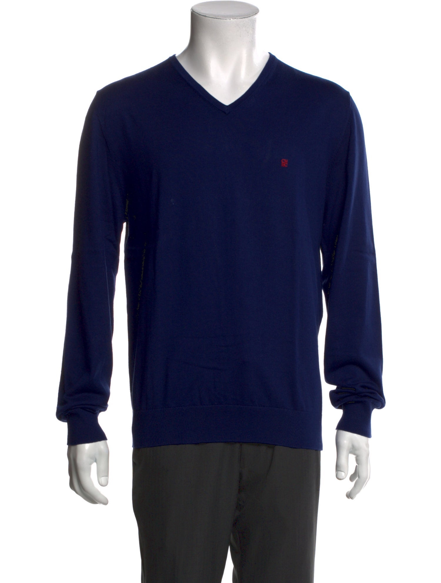 Carolina Herrera V-Neck Long Sleeve Pullover