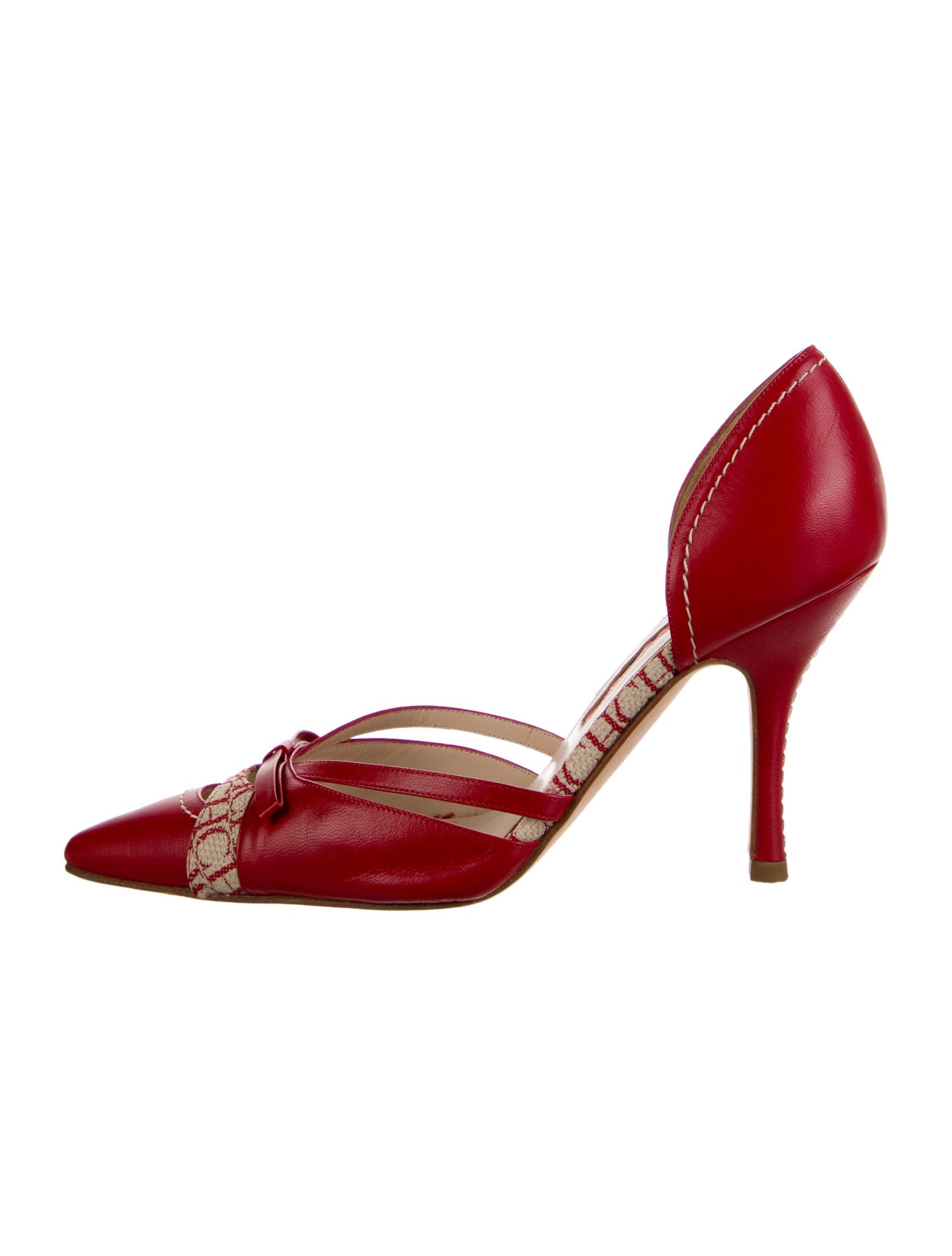Carolina Herrera Leather D'Orsay Pumps