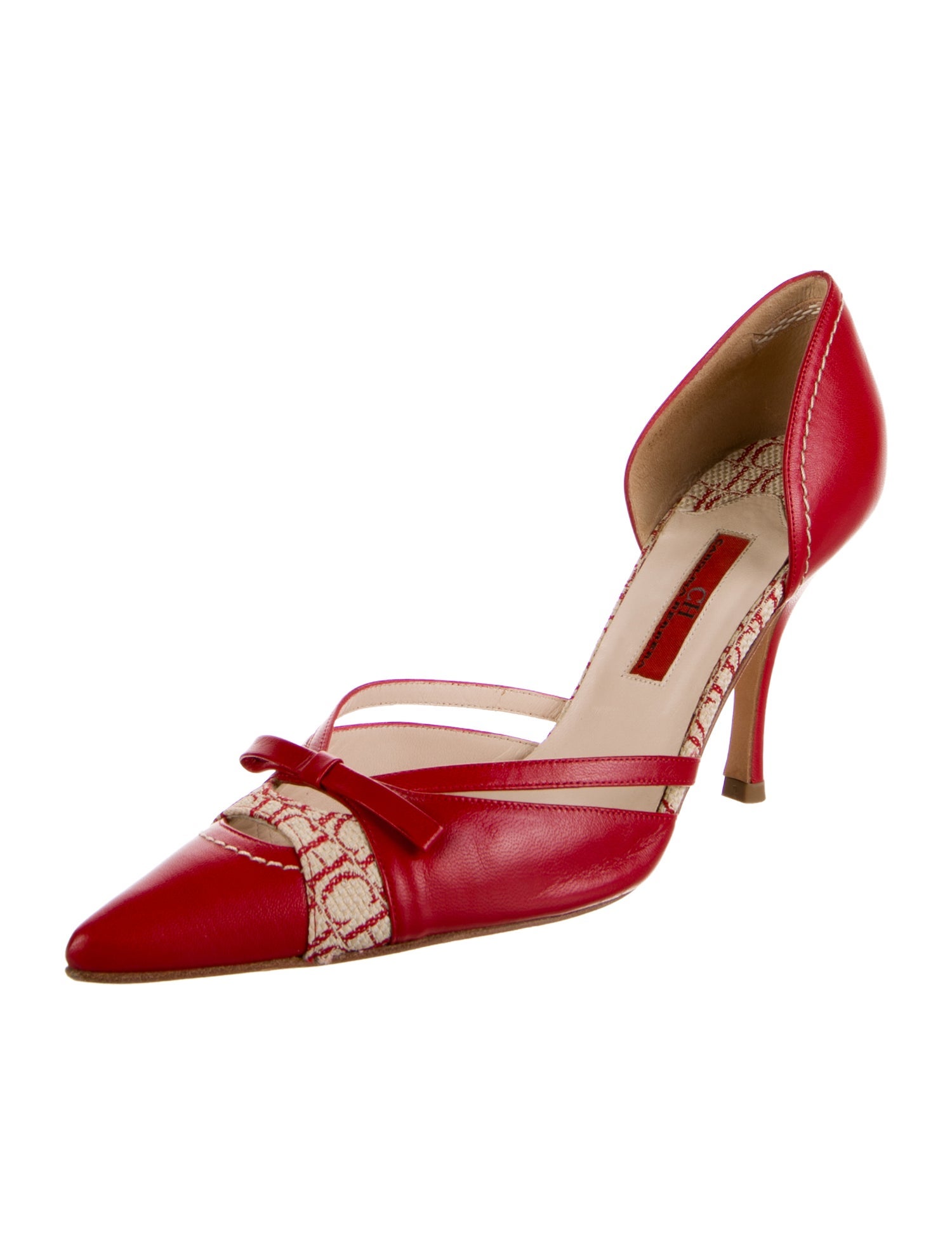 Carolina Herrera Leather D'Orsay Pumps