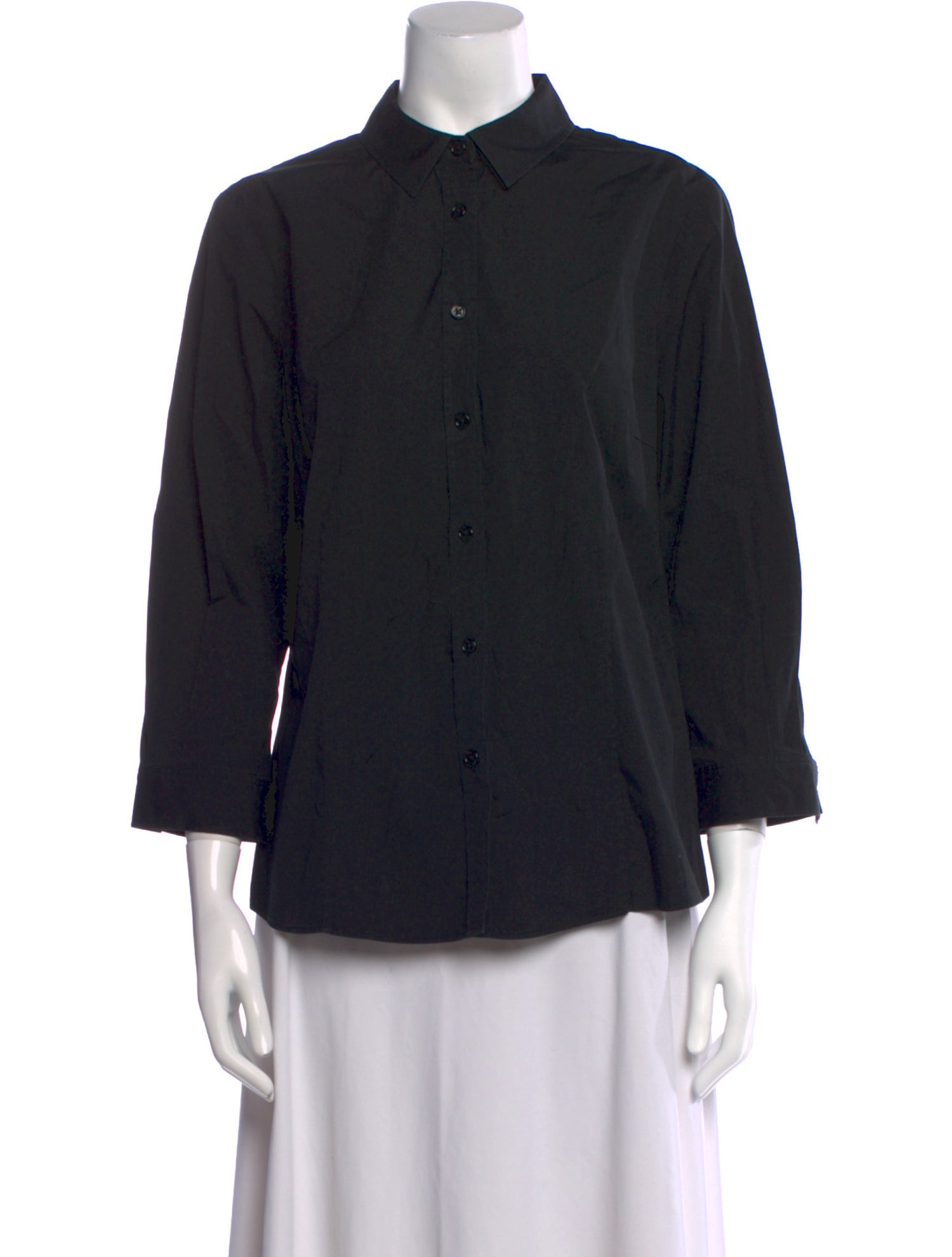 Carolina Herrera Three-Quarter Sleeve Button-Up Top