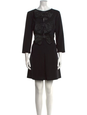 Carolina Herrera Bateau Neckline Mini Dress