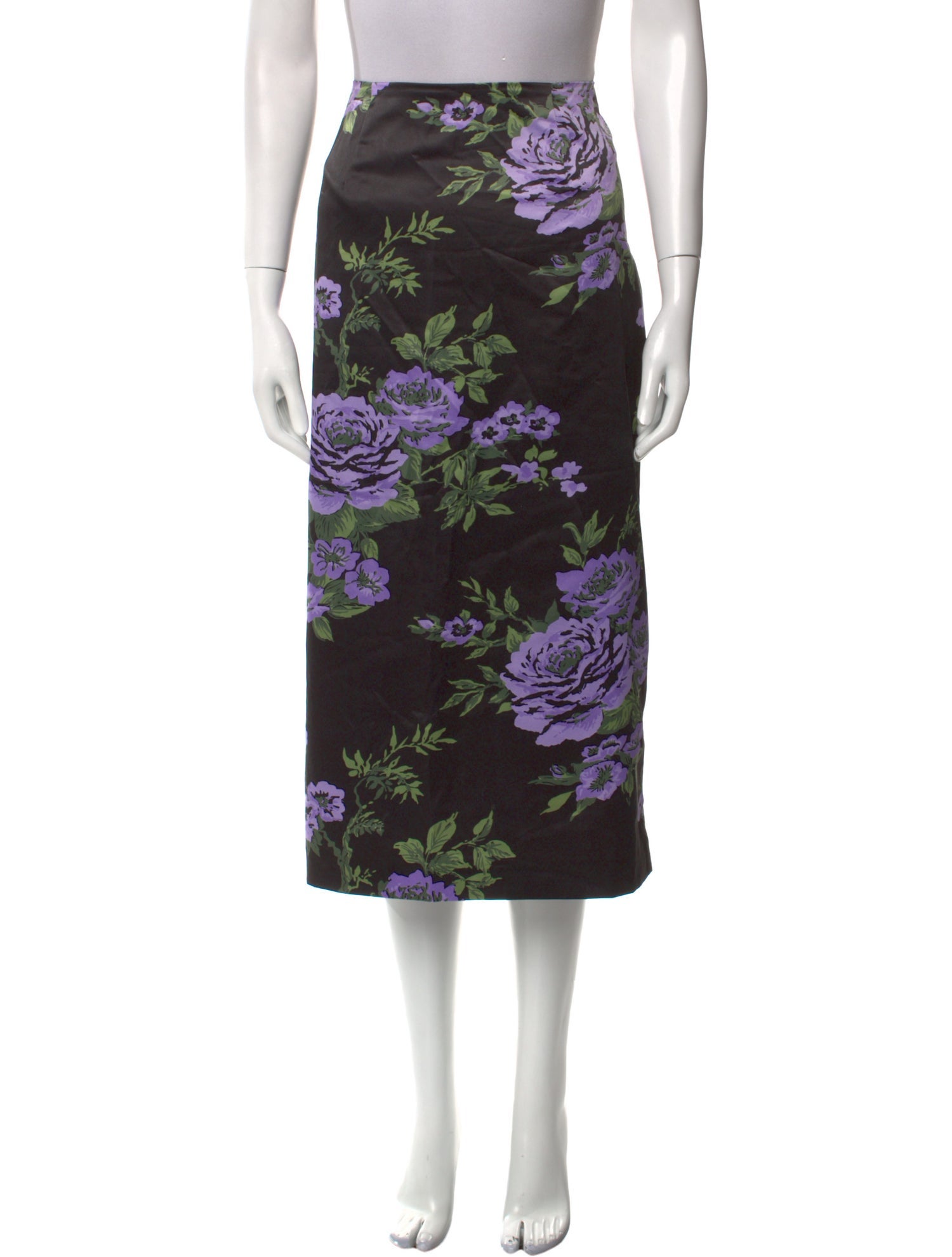 Carolina Herrera Floral Print Midi Length Skirt