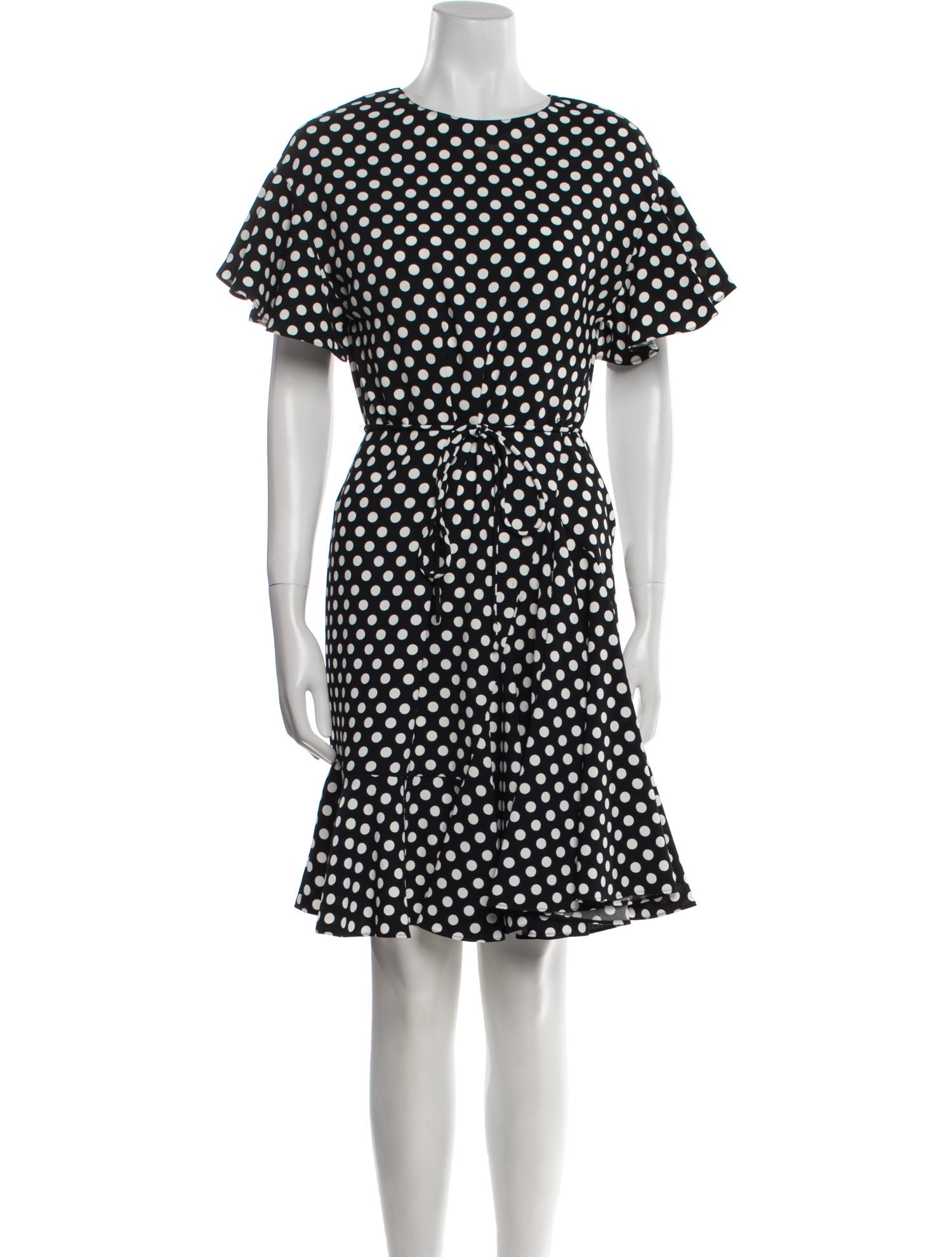 Carolina Herrera Polka Dot Print Knee-Length Dress