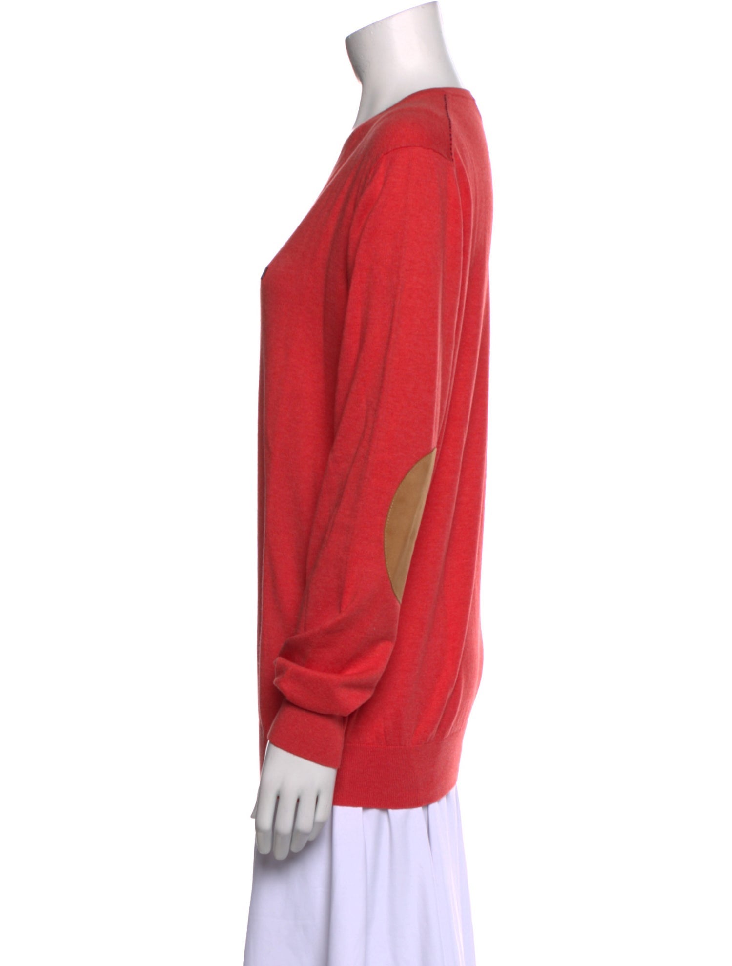 Carolina Herrera V-Neck Long Sleeve Sweatshirt