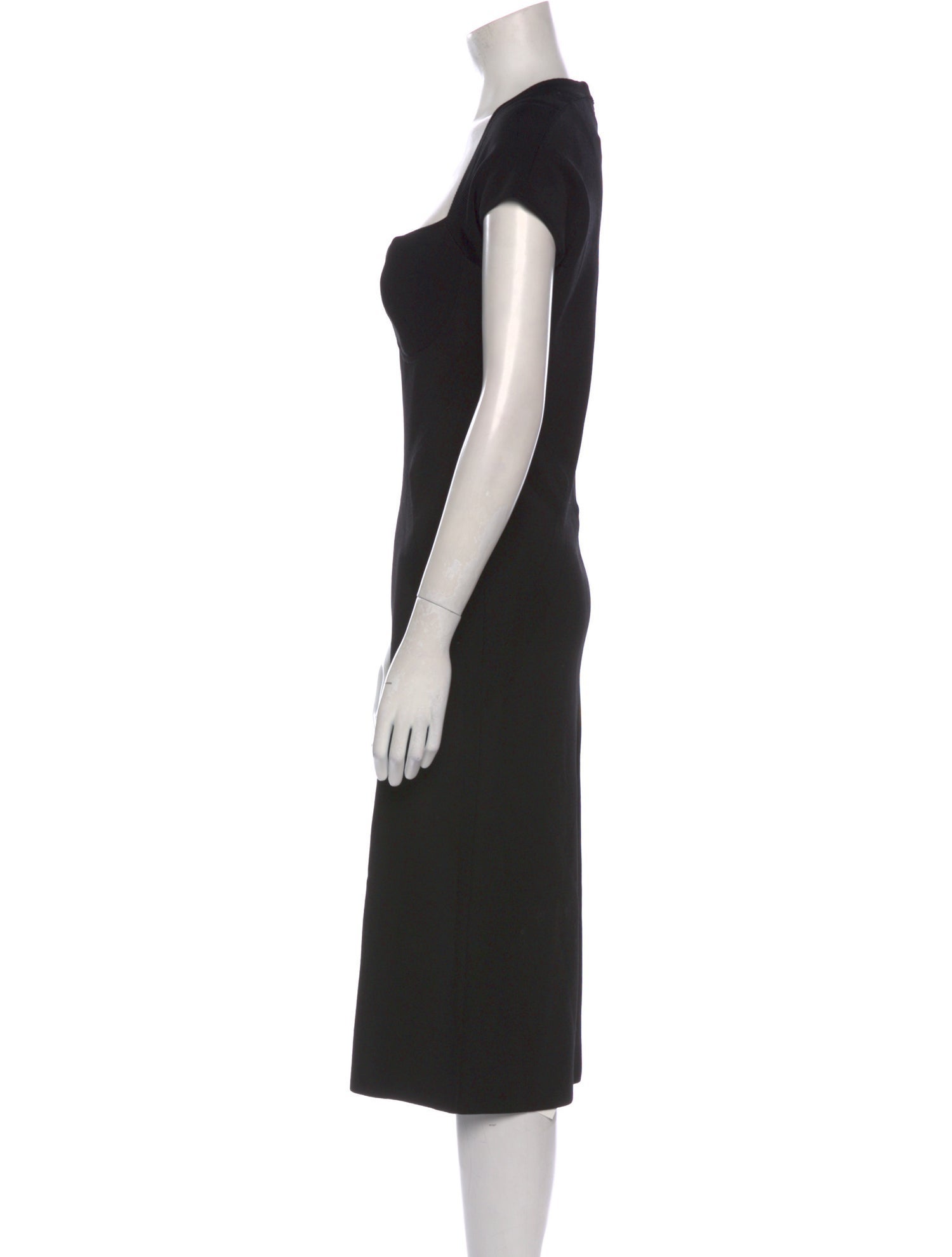 Carolina Herrera Square Neckline Midi Length Dress
