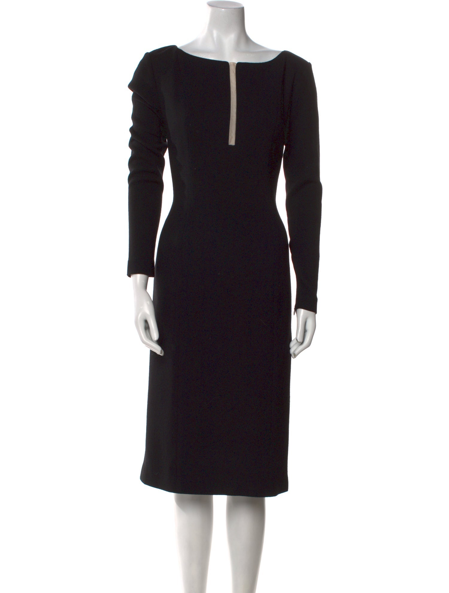 Carolina Herrera Virgin Wool Midi Length Dress
