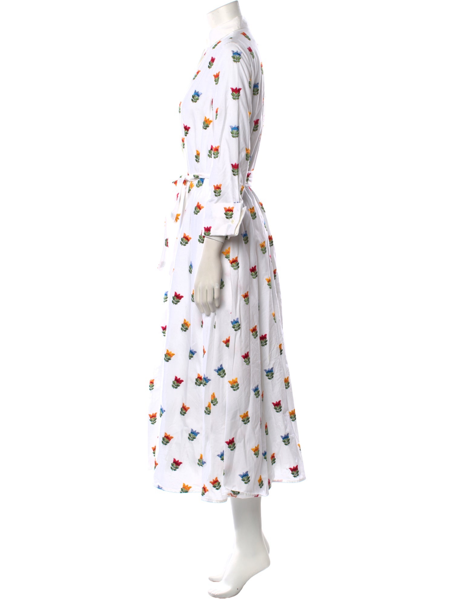 Carolina Herrera Floral Print Long Dress