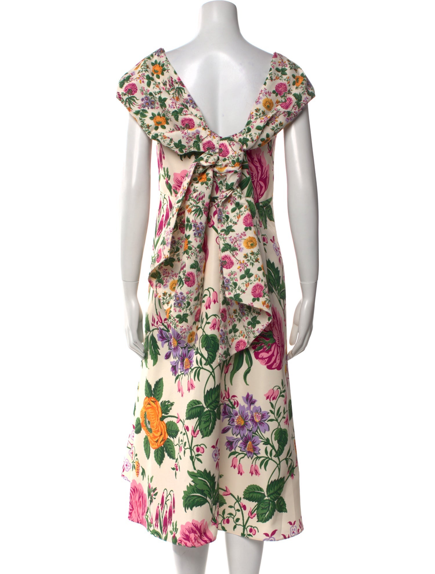 Carolina Herrera Floral Print Midi Length Dress