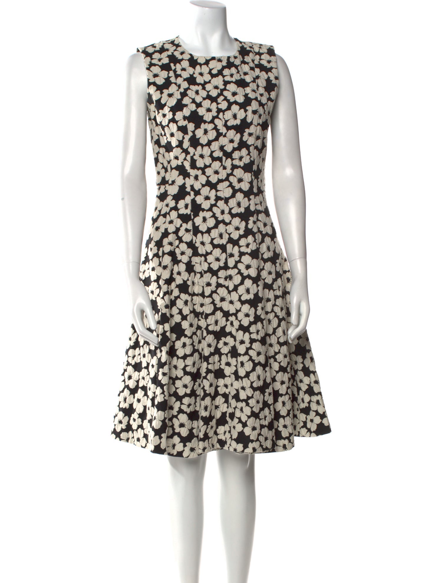 Carolina Herrera Floral Print Knee-Length Dress