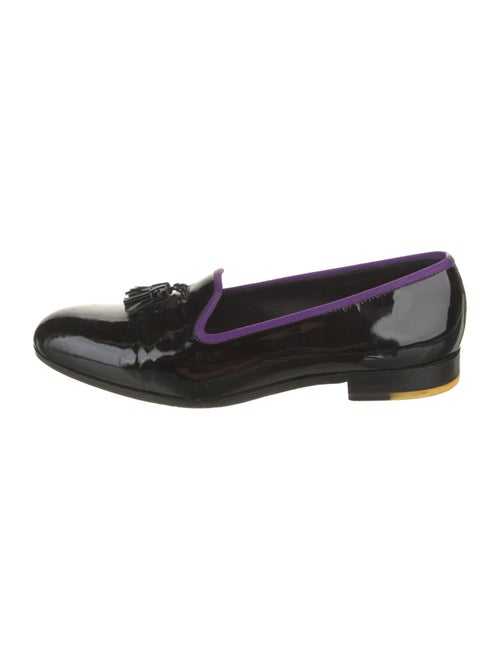 Carolina Herrera Patent Leather Grosgrain Trim Loafers