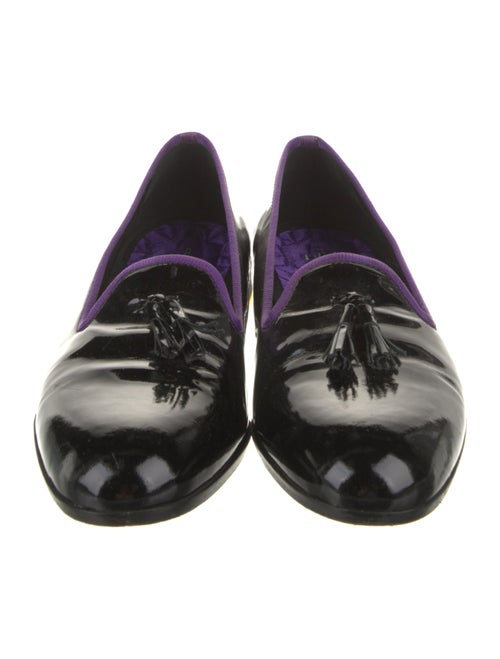 Carolina Herrera Patent Leather Grosgrain Trim Loafers