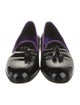Carolina Herrera Patent Leather Grosgrain Trim Loafers