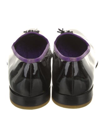 Carolina Herrera Patent Leather Grosgrain Trim Loafers