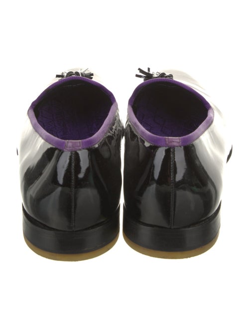 Carolina Herrera Patent Leather Grosgrain Trim Loafers