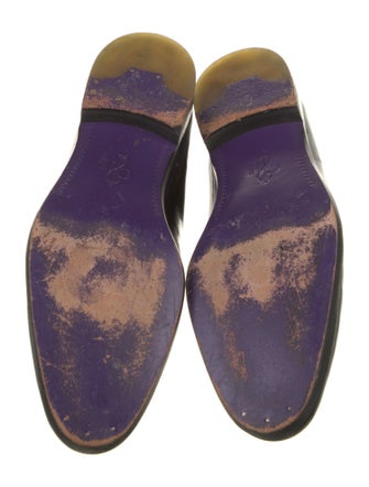 Carolina Herrera Patent Leather Grosgrain Trim Loafers