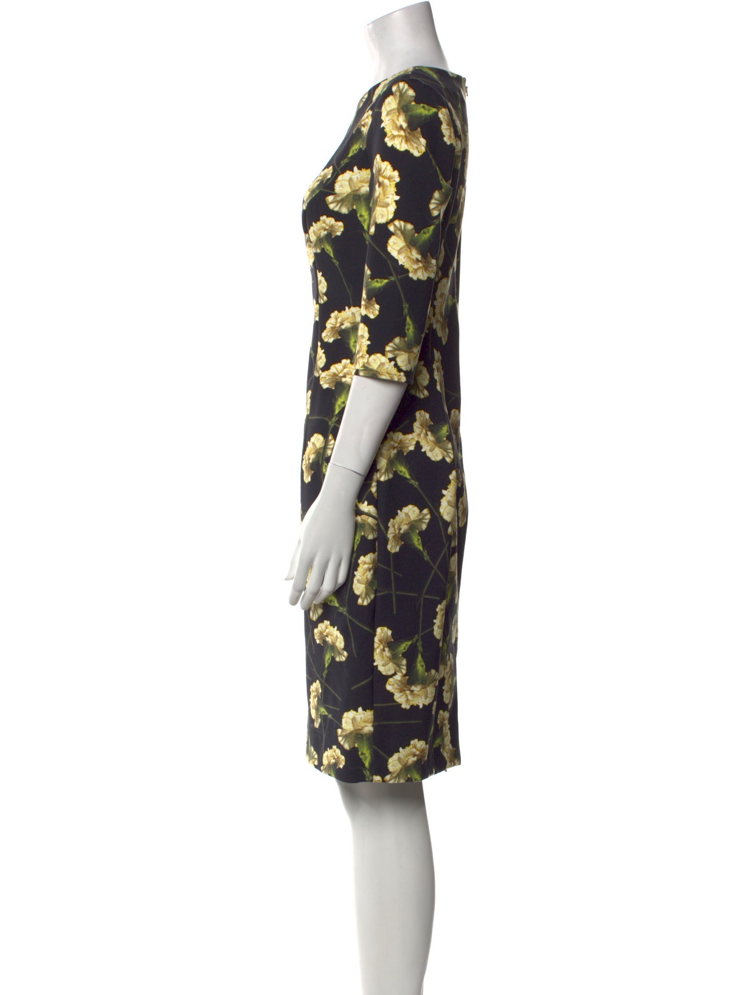 Carolina Herrera Floral Print Knee-Length Dress