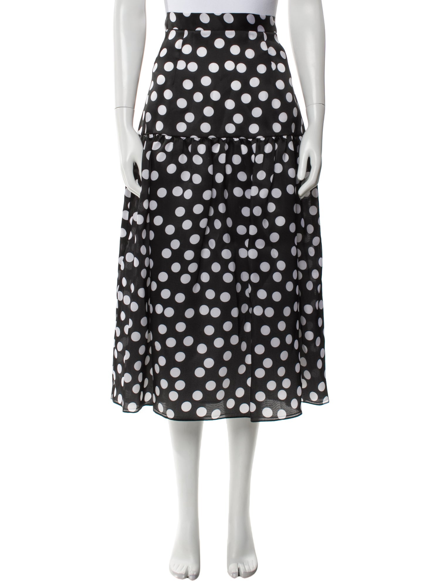 Carolina Herrera Silk Midi Length Skirt