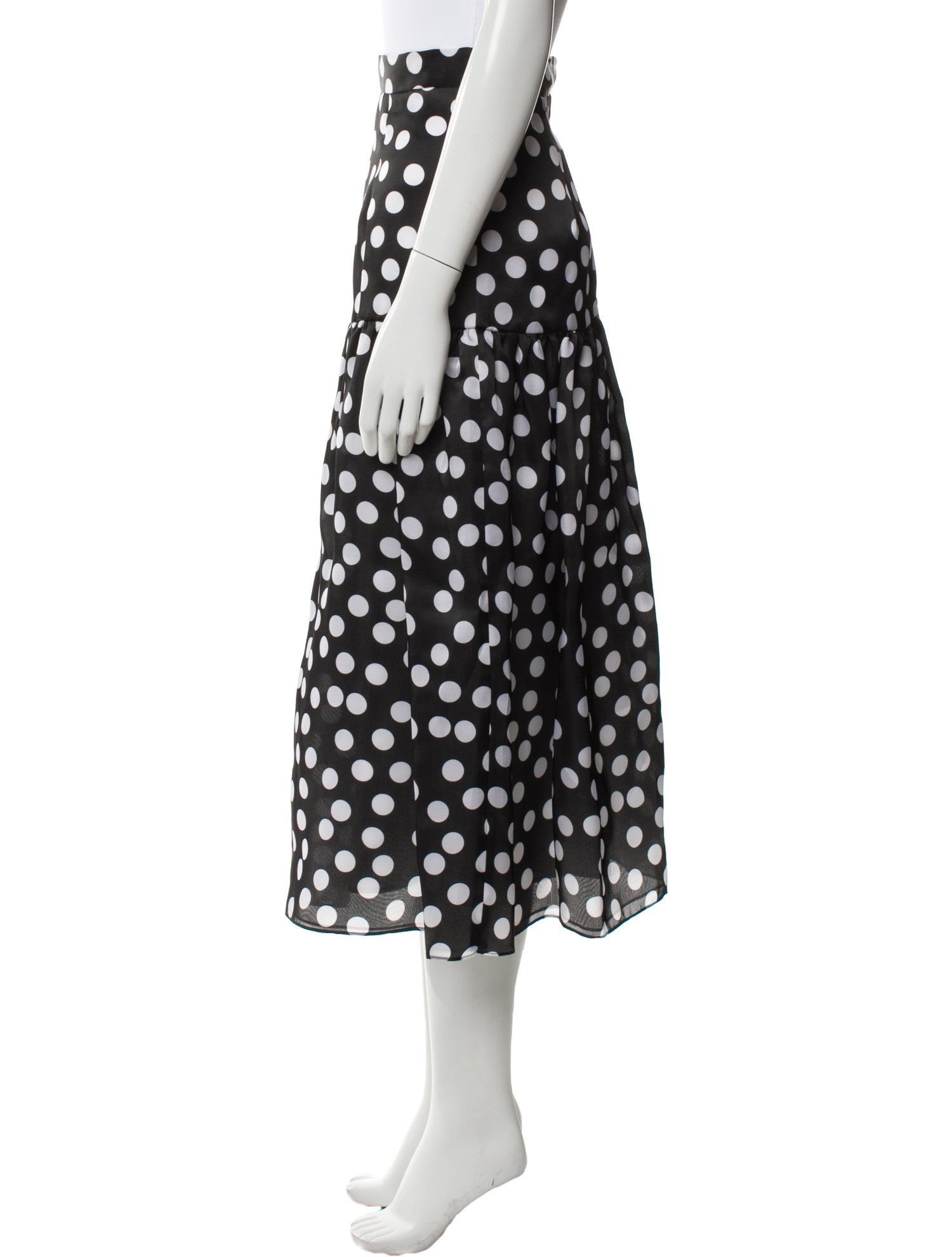 Carolina Herrera Silk Midi Length Skirt